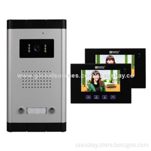 Video Intercom System with IR Night Vision, Outdoor Camera and 7-inch TFT Indoor MonitorNew